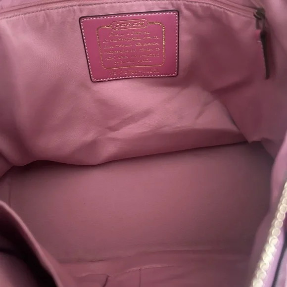 Coach Canvas Tote Bag - Purple and Brown - Picture 2 of 2